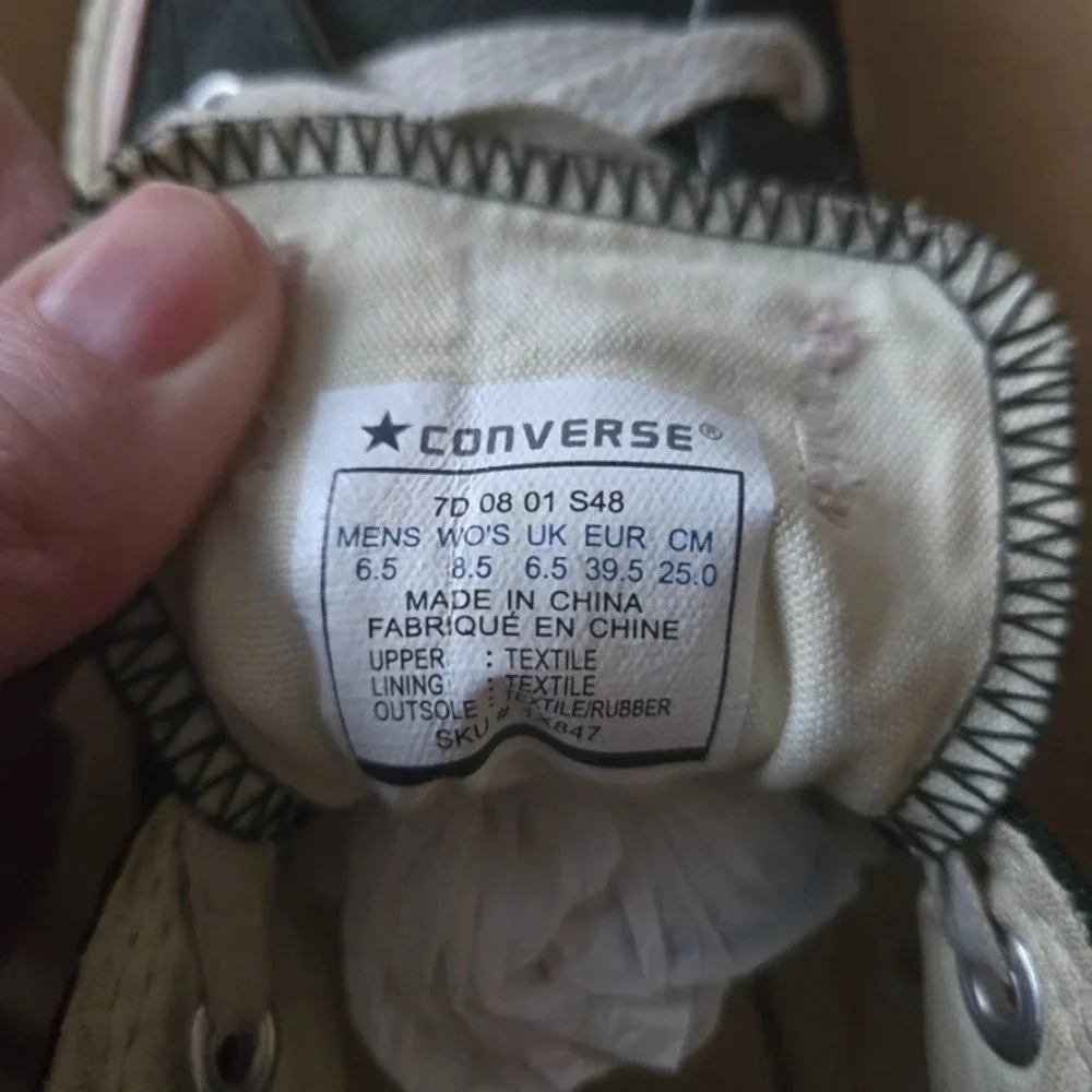 All Star Converse Low Chuck Taylor Women Size 8.5 Black Pink Grunge‎ 90s punk - Picture 9 of 13